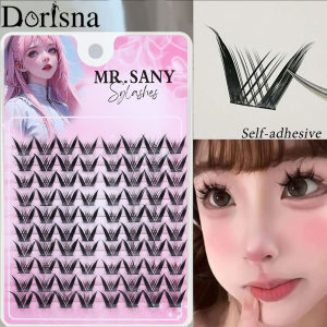 Dorisna dày tự dính lông mi giả Fluffy đuôi cá quăn nối mi sự hiện diện mạnh mẽ Internet người nổi tiếng lông mi tự làm loli Anime mắt