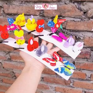 Kẹp tóc cho bé gái nhiều mẫu hình chong chóng động vật cho bé dễ thương Shop Mẹ Sam