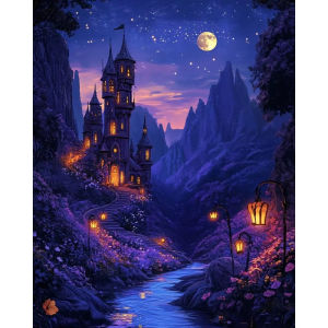 Jigsaw Puzzle for Adults 500/1000/1200/2000PCS Purple Sky Abstract Scenery Paper Puzzle Home Wall Decoration Gift Idea