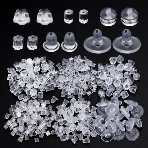 200-1000pcs Soft Rubber Ear Plugs Transparent Earring Back Stopper Studs for Stud Earrings DIY Silicone Plug Back Stoppers