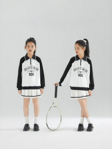 MUCMUKN | Girls American Sporty Lettered Pullover Sweater
