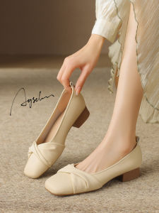 Agsdon | Womens French Style Summer White Flat Shoes