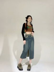 🌟CORE🌟dresses women new style 2025 High Waist Split Denim Skirt Women A-line Skirt Retro Hips Wrapped Long Skirt 2️⃣0️⃣2️⃣5️⃣