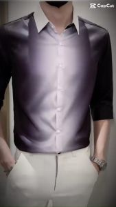 Áo sơ mi áo sơ mi nam thiết kế in phối màu  mẫu in sợi tản nhiệtcực kì thoáng mát  áo so mi nam cực hot trend -Mã H62