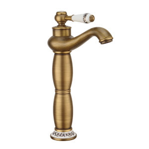 JUNSHEN | Retro Brass Antique Hot and Cold Faucet