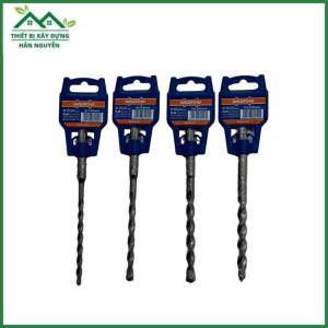 Mũi khoan bê tông Wadfow 2 cạnh đầu gài 6 8 10 12mm X 160mm cho máy khoan bêtông