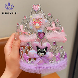 การ์ตูน Sanrio Kuromi Hairband สาวน่ารักมงกุฎน่ารักคาดศีรษะ Cinnamoroll เจ้าหญิง Hairclip ของขวัญสำหรับเด็ก