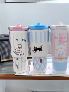 Tumbler Stainless 900ml Hot&Cold BPA FRE Dengan Straw Stainless Steel Double-layer Insulated Cup Tumblr Aesthetic Tumbler Premium Quality~KN HOT