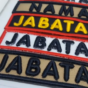 C-11TBL7 CUSTOM NAMA JABATAN INSTANSI TIMBUL 3D BORDIR