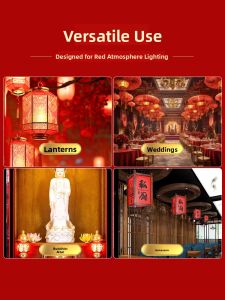 JINYULAI | Red LED Light Bulb for Bedroom Altar