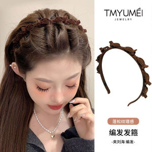 2024 New Arrival Classy Braided Hair Band Womens Hairpin Bangs Hair Binding Headband Clip Hairware Updo Gadget