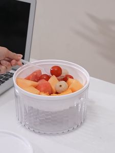 ชามสลัดพร้อมหูหิ้ว ภาชนะใส่อาหารสำหรับปิกนิก ชามอเนกประสงค์ มีทั้งหมด 2 สี