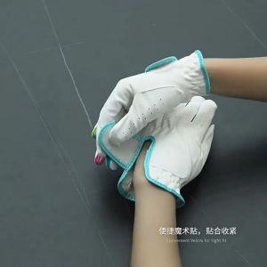 PGM ถุงมือกอล์ฟสำหรับเด็ก (ST010) SIZE14-21 สีขาวฟ้า / สีชมพู