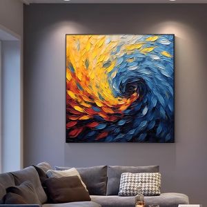 Creative Square Abstract American Art Wall Decoration For Dining Room And Living Room