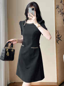 SUYE | Slimming Waist Black Little Black Dress