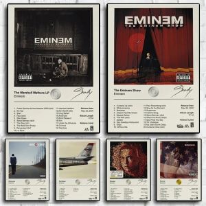 Music Album 80s Star Eminem Art Hip Hop Rap Retro Pictures for Living Room Canvas Painting Print Posters Home Wall Decor