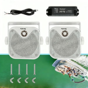 ลำโพงบลูทูธ Herdio 4 นิ้ว 120 วัตต์ ทนทานทุกสภาพอากาศ สำหรับติดตั้งบนเรือ รถบ้าน รถออฟโรด และรถกอล์ฟ