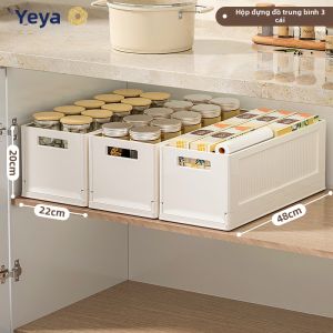 YEYA | Hộp Lưu Trữ Bày Tidy Nhà Bếp Màu Trắng Dày