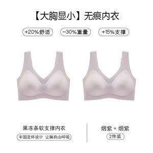 Sleepwear Bra Womens plus Size Seamless Nighttime Comfortable Vest Style Adjustable Anti-Sagging Gathered Soft Nylon Fabric