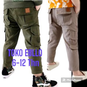 Celana Kargo Panjang Gembol Anak Laki Laki 5-12 Tahun Pekalongan bisa cod Bahan Cotton Twill - Lazada