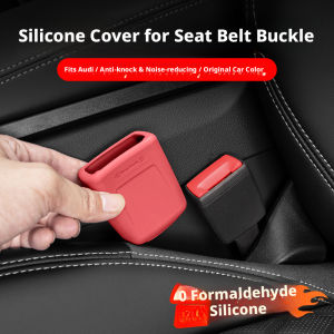 Anti Scratch Silicone Seat Belt Buckle Base Protective Cover For Audi A3 A4L A5 A6 A7 Q5 Q8 Auto Interior Accessories