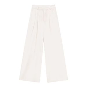 Salt System Tea Series plus Size MM Small Figure Slimming Sweet Milk Pure White Top Wide Leg Pants Two Piece Set Summer Wear