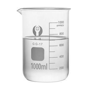 Transparent Glass Burn Cup Measure Cup Laboratory Equipment Chemical with Scale Heat Resistant Small 2550100ml500ml Thick