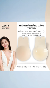 Miếng dán ngực silicon hình tai thỏ Giải pháp nâng ngực tự nhiên cho phái đẹp áo hở lưng ZUTY0960
