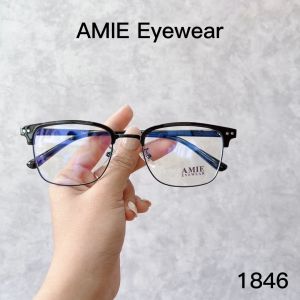 Gọng kính cận nam AMIE Eyewear mắt vuông gọng kim loại nhựa kiểu dáng đơn giản 1846