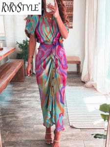 Women's Printed Bandage Dress: Summer Fashion & Stylish Robes