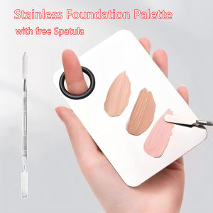 Stainless Steel Liquid Foundation Palette & Easy Clean Nail Painting Tools