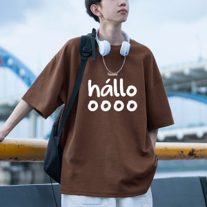 เสื้อยืดแขนสั้นผ้าฝ้ายแท้ ทรงหลวม ลำลอง สำหรับผู้ชาย ฤดูร้อน แฟชั่น แบรนด์ แขนยาวครึ่งตัว คู่รัก เสื้อตัวบน