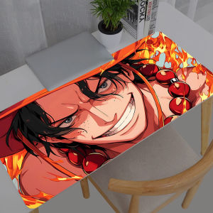 Bandai | Mouse Pad One Piece Ace Large PC Computer Gamer Kawaii Gaming Accessories Mousepad Keyboard Desk Mat Carpet Table