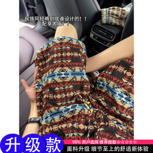 Quần Short Dệt Kim Họa Tiết Thêu Phong Cách Dân Tộc Mùa Hè Mỏng Rộng Rãi Thoải Mái Cho Nam Quần Dài Năm Điểm Thể Thao Kiểu Mỹ