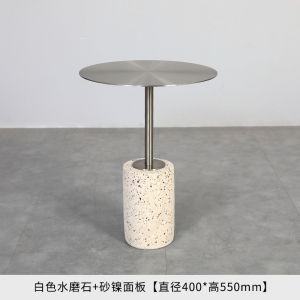 Nordic Style Waterstone Small Coffee Table Leisure Rest Area Table for Tea Shop Cafe Hall round Table Residential Furniture