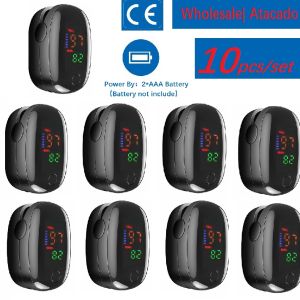 10PCS Medcial Pulse Oximeter Finger Clip LED Digital Screen Highlights Sleep Monitor Health Tool Blood Oxygen Saturation Meter