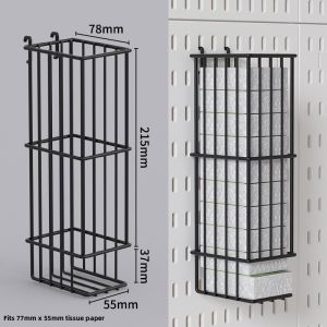 NAIFUNA | Wall Mounted No-drilling Black Pegboard Storage Rack