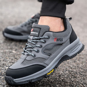 รองเท้าหัวเหล็กที่มีความแข็งแกร่ง ป้องกันการทิ่มแทง ช่วยให้ทำงานได้อย่างปลอดภัย รองเท้าทำงาน รองเท้าขึ้นเขา - รองเท้าป้องกันอันตราย