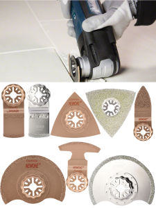 ใบเลื่อย Starlock สำหรับเครื่องมืออเนกประสงค์ อุปกรณ์สำหรับตัดวัสดุต่างๆ ดังนั้นใบเลื่อยนี้จึงมีความยืดหยุ่นสูงและใช้งานได้หลากหลาย