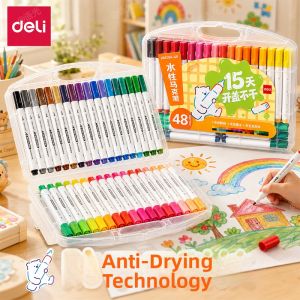 deli | Anti-dry Cap Preventing Triangular Colored Pencils 48 Colors