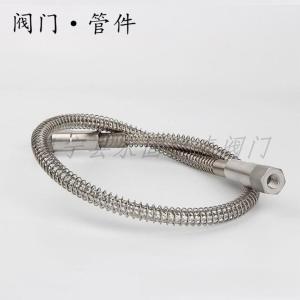 Stainless Steel High Pressure Metal Flexible Hose Wave Tube Gas Explosion Proof Spring Pipe NPT1/4 Internal Thread 316L