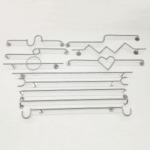 Clothing Store Wall-Mounted Solid Stainless Steel Hanging Rod Womens Clothing Store Wall Hanging Rod Display Rack