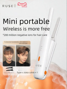 Wireless Negative Ion Mini Rechargeable Straightener For Men