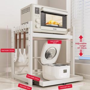 JUMEISHI | Pull-out Multifunctional Microwave Oven Kitchen Storage Shelf