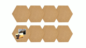 Pin Board Hexagon / Soft Board Self Adhesive / DIY Message Cork Board