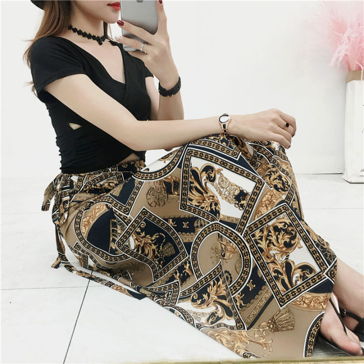Bohemian Beach Skirt Wrap Floral Chiffon Wrap around Long