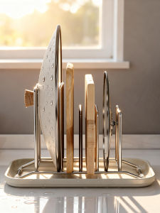 BANGJIE | 304 Stainless Steel Large Cutting Board Pot Lid Organizer