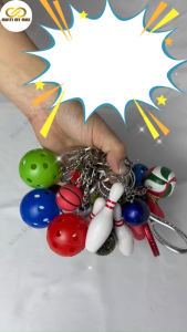 Sports Keychain Bowling Volleyball Badminton Ping Pong Table Tennis Pickleball Football Basketball Snooker Souvenir Gift