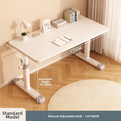 Elevating Childrens Study Desk Simple Design Bedroom Use Writing Table Adjustable Height Table And Chair Set for Kids Learning