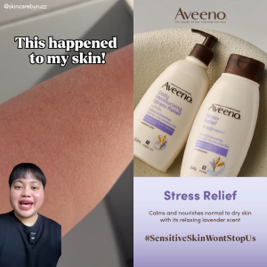 Aveeno Daily Moisturizing Stress Relief Body Lotion 1L - Moisturizing Lotion for Normal to Dry Skin Sensitive Skin